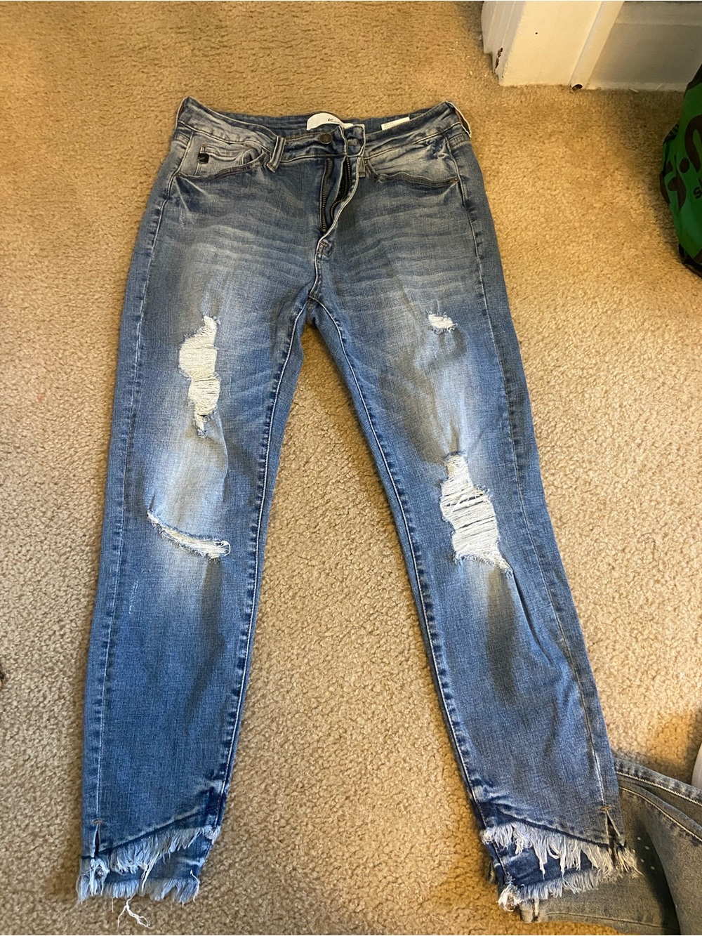 KanCan Blue Denim Jeans with Contrast Stitching